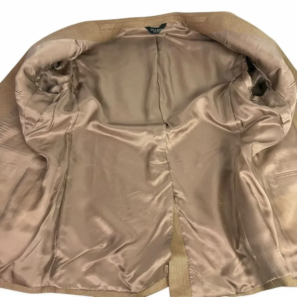 Jos A Bank Men’s Sports Coat 43R Brown Herringbone